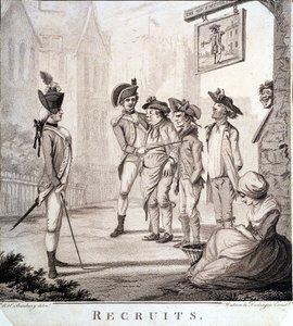वॉटसन और डिकिन्सन द्वारा उत्कीर्ण भर्ती, 1780
